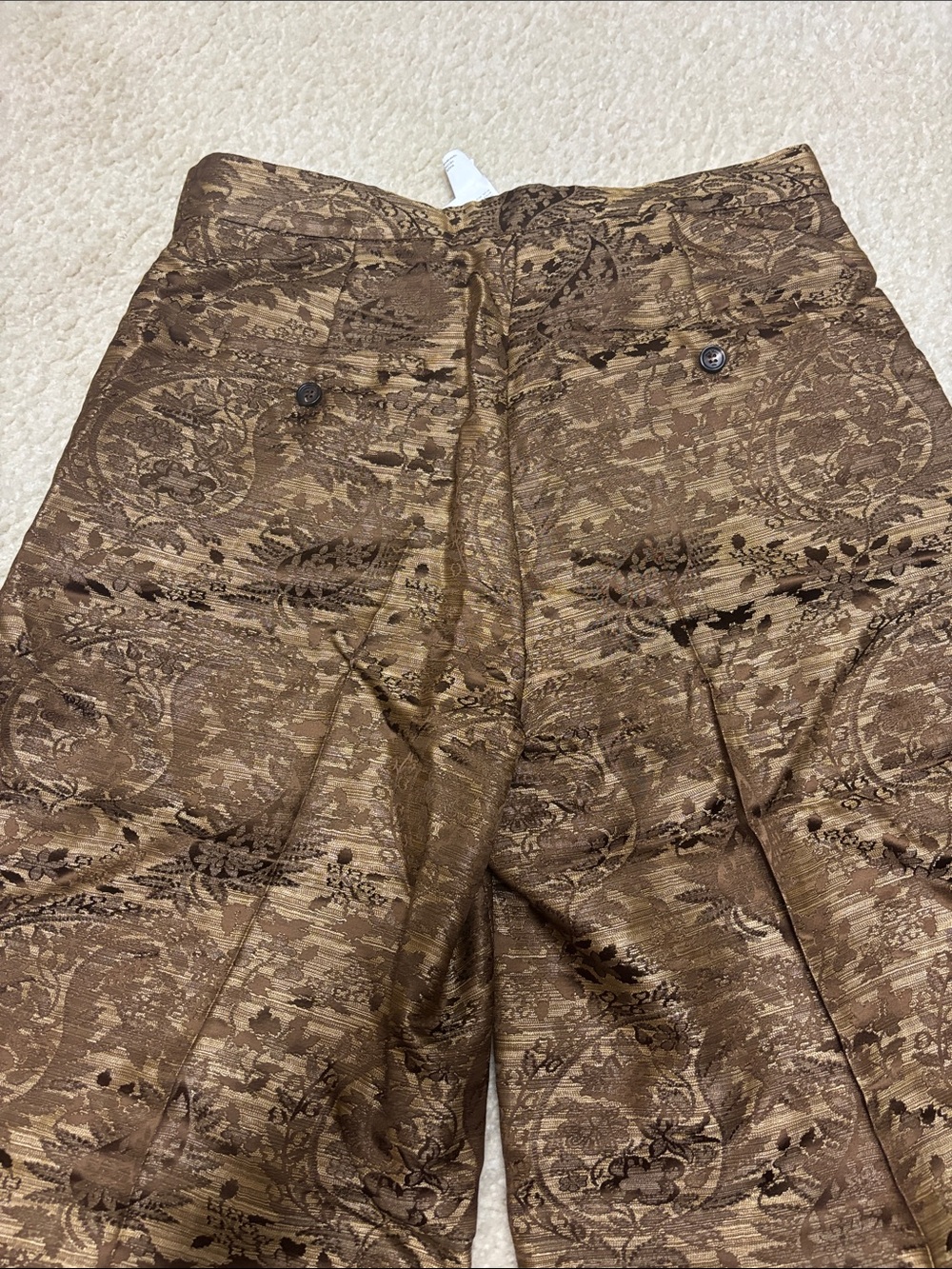 MaxMara Metallic Brown Brocade Trousers - Picture 5 of 5